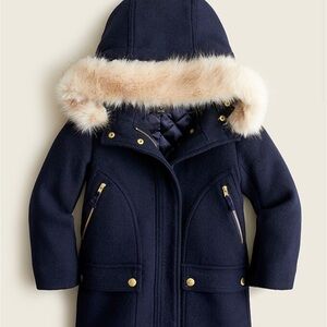 JCrew Girls' wool chateau coat with eco-friendly PrimaLoft®